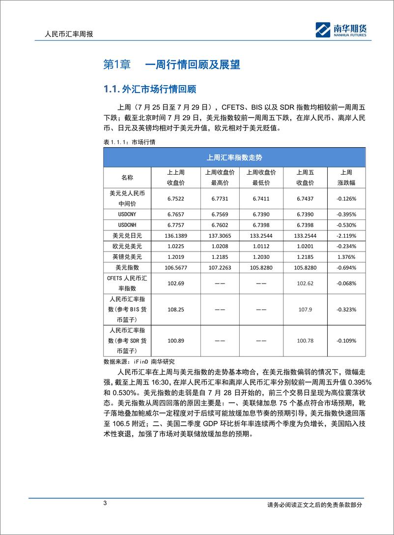 《人民币汇率周报：美国陷入技术性衰退，人民币以稳为主-20220801-南华期货-16页》 - 第4页预览图