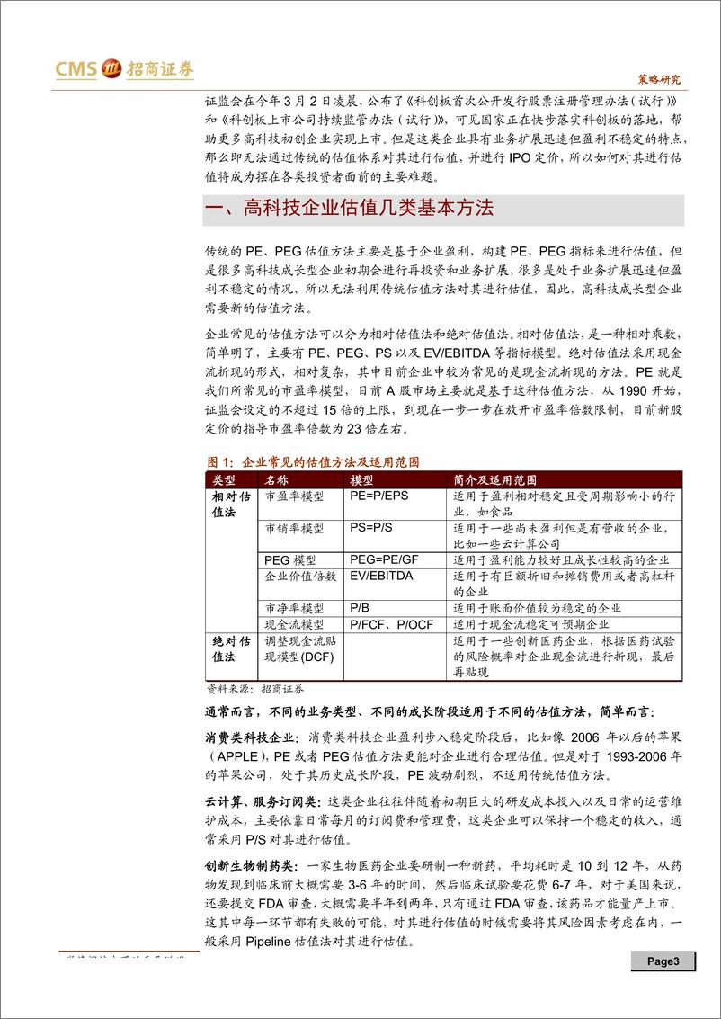 《兼论PER估值方法的适用性：科创类企业该如何估值？-20190427-招商证券-23页》 - 第4页预览图