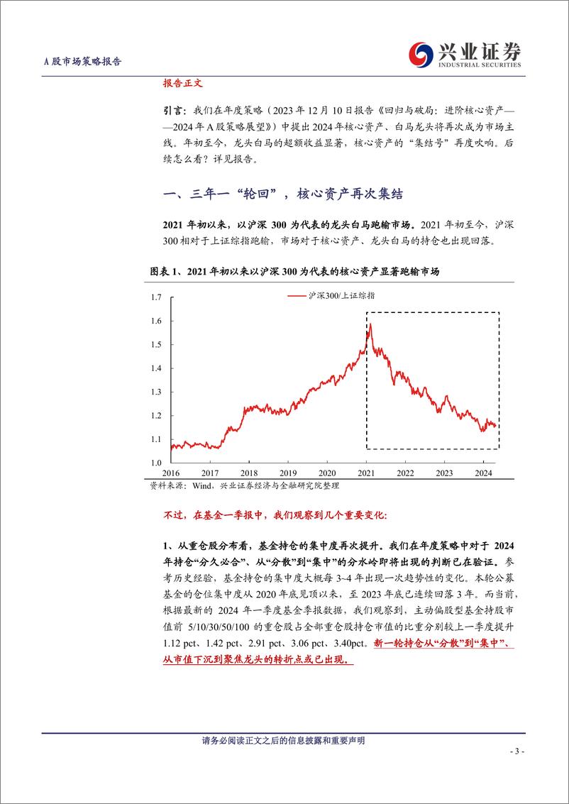 《A股策略展望：三年一“轮回”，核心资产再次吹响“集结号”-240428-兴业证券-15页》 - 第3页预览图