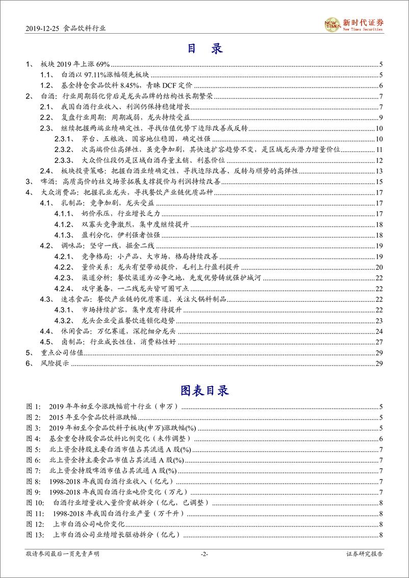 《食品饮料行业投资策略：把握确定性，寻找高弹性-20191225-新时代证券-32页》 - 第3页预览图