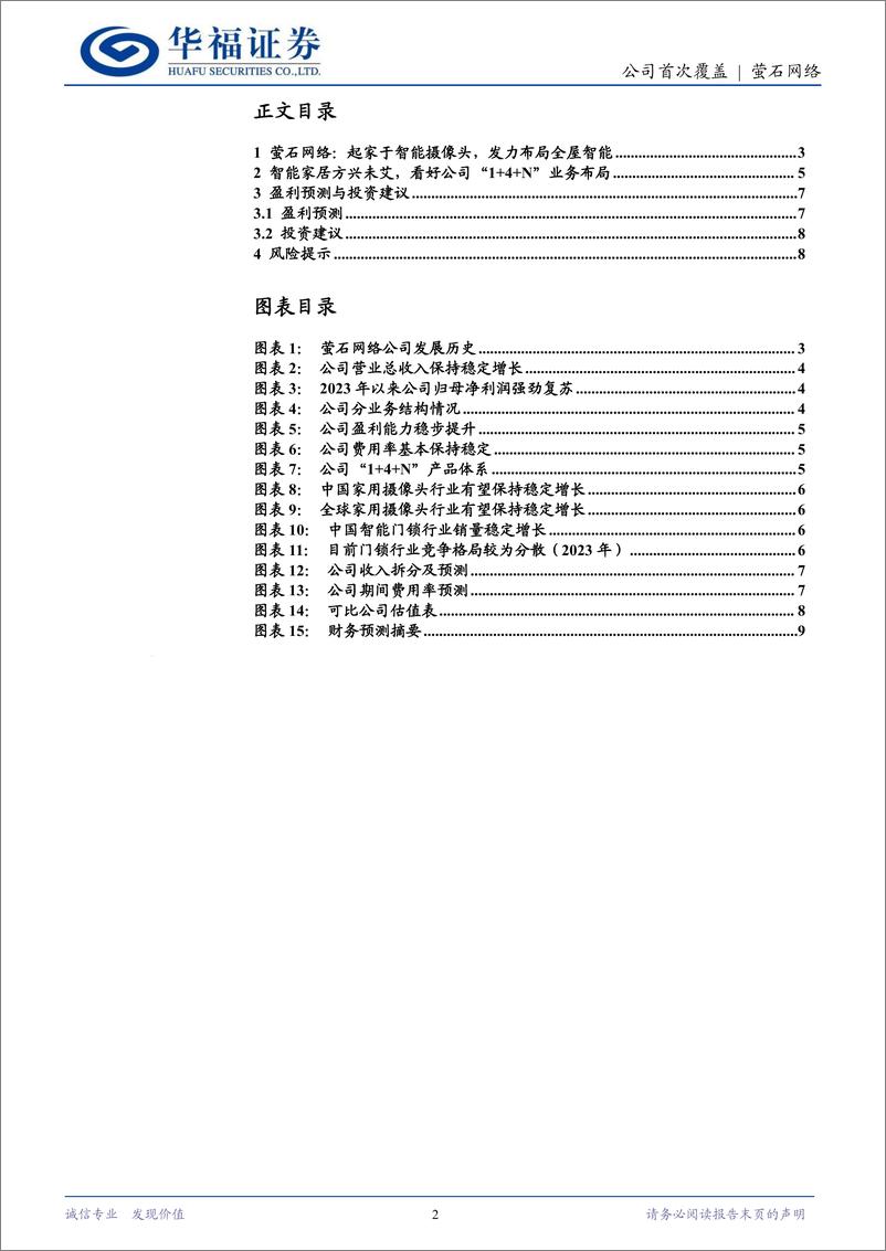 《萤石网络(688475)智能家居龙头，AI赋能成长-240618-华福证券-10页》 - 第2页预览图