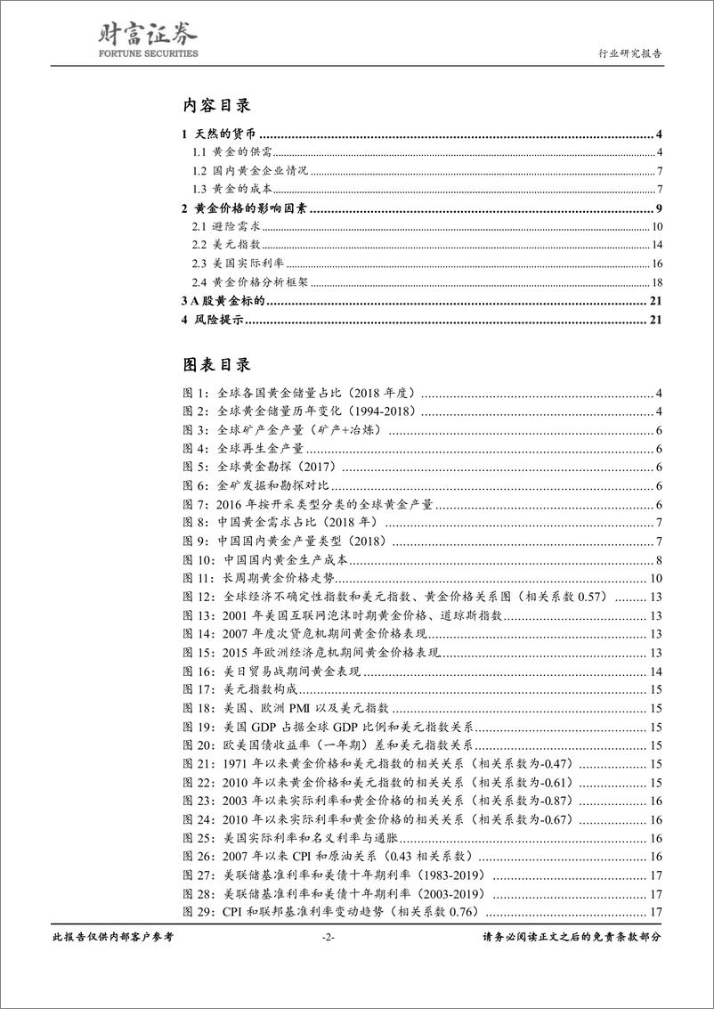 《黄金行业深度报告：黄金绽放光芒-20190708-财富证券-22页》 - 第3页预览图