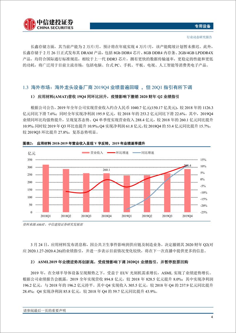 《专用设备行业半导体设备系列动态之八：国内厂商复产较好，海外疫情或影响国际设备厂Q1业绩-20200410-中信建投-12页》 - 第6页预览图