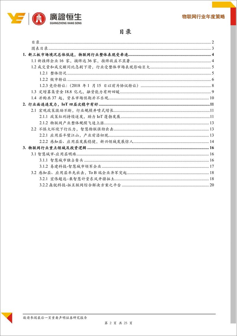 《2019年物联网行业年度策略：资本市场低迷，重点关注物联网垂直领域机会-20190103-广证恒生-25页》 - 第2页预览图