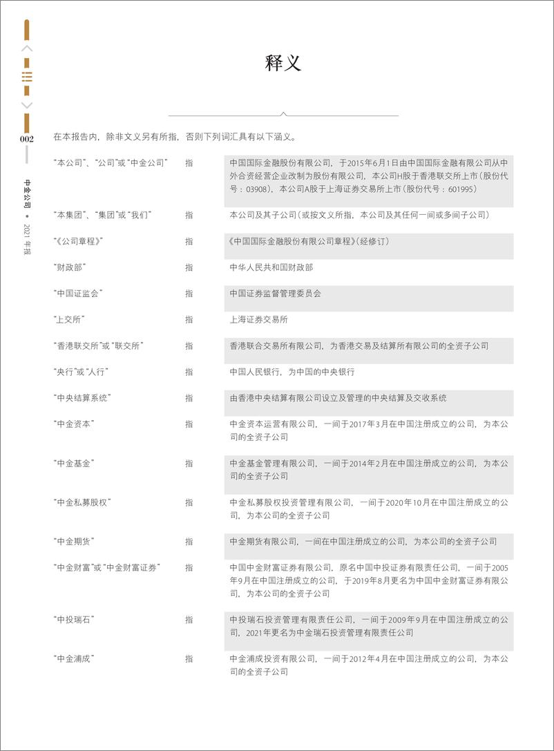 《中金公司2021年年度报告》 - 第5页预览图