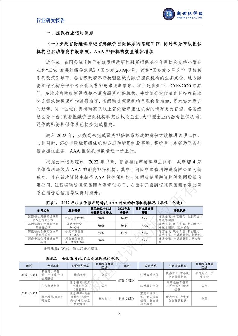 《新世纪评级-2022年度中国融资担保行业信用回顾与展望-21页》 - 第3页预览图