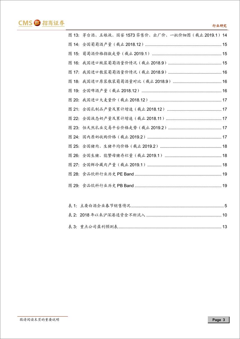 《食品饮料行业2019年2月报：春节动销平稳，外资助推修复-20190217-招商证券-21页》 - 第4页预览图