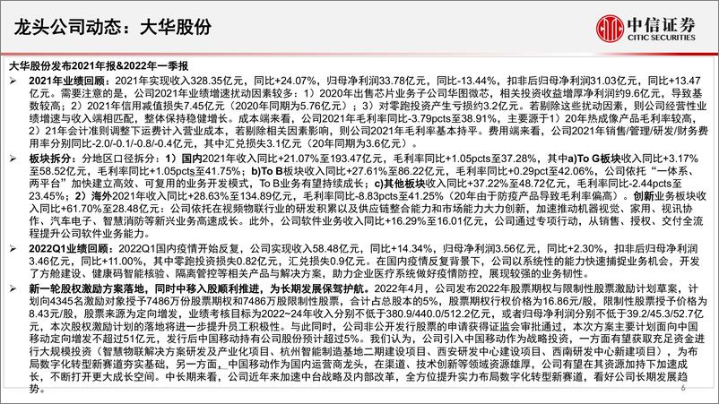 《安防行业深度追踪系列第39期（2022年04月）：4月疫情反复导致政府端需求承压，华睿科技举办春季新品发布会-20220513-中信证券-19页》 - 第8页预览图