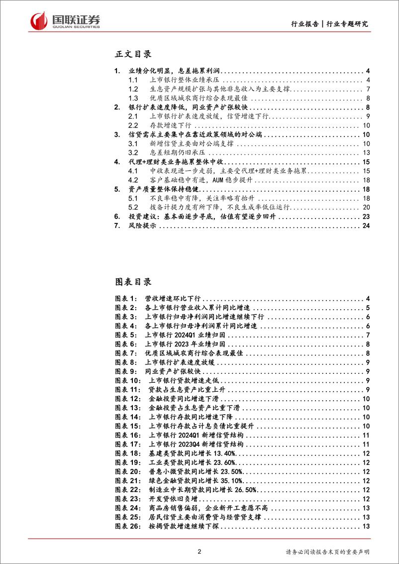 《银行行业专题研究：基本面仍处寻底过程中-240517-国联证券-25页》 - 第2页预览图