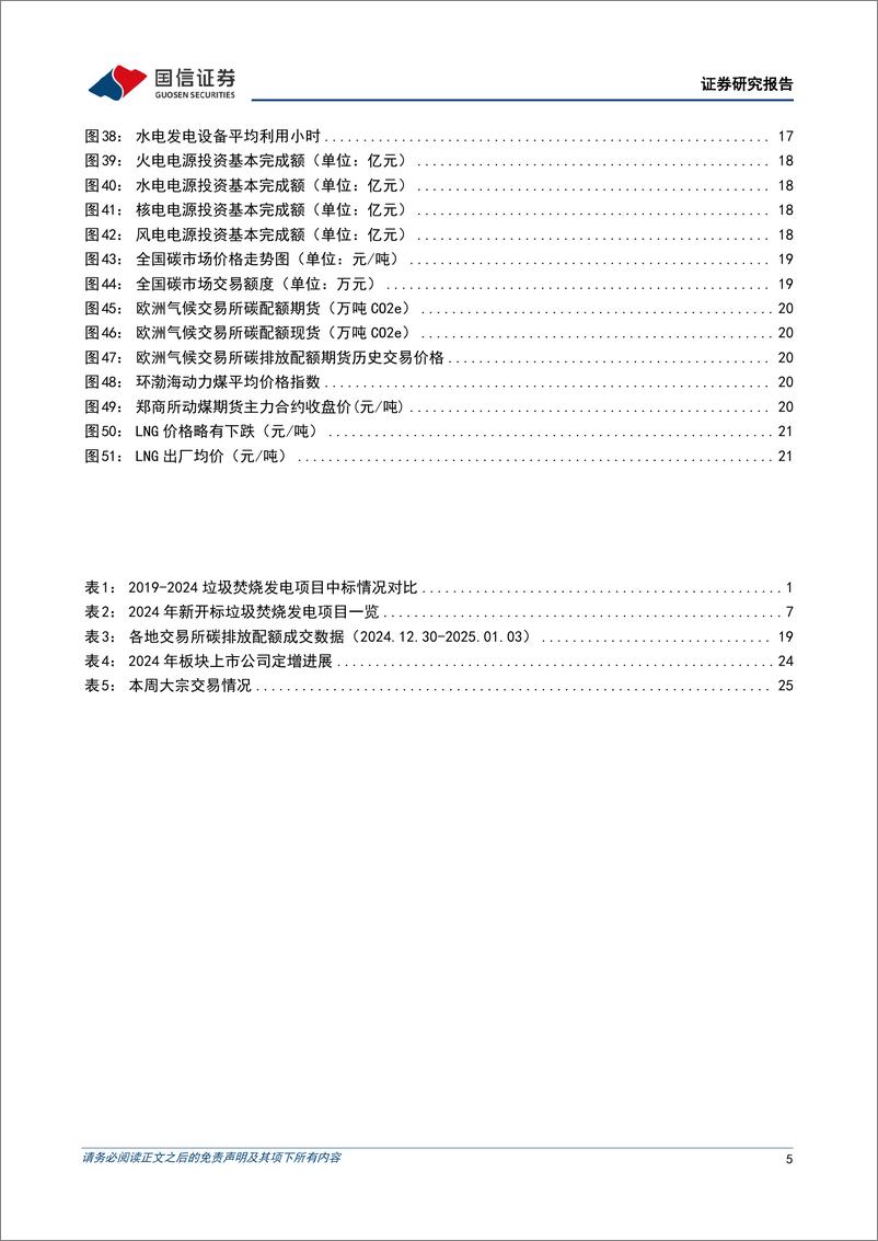 公用环保行业2025年1月投资策略：2024年全国碳市场配额交易及清缴工作顺利结束，《加快工业领域清洁低碳氢应用实施方案》发布-250106-国信证券-28页 - 第5页预览图