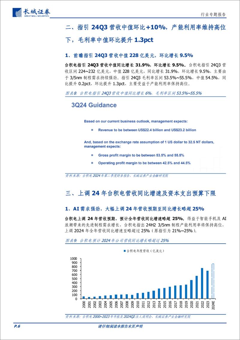 《电子行业专题报告：晶圆巨头大幅上调指引，端侧AI驱动半导体新景气周期-240722-长城证券-13页》 - 第6页预览图