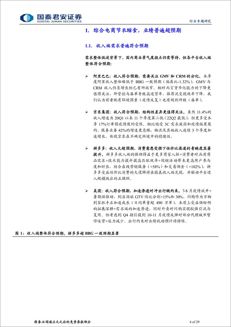 《电商互联网行业2022Q3业绩综述：节衣缩食，盈利回暖-20221205-国泰君安-29页》 - 第5页预览图