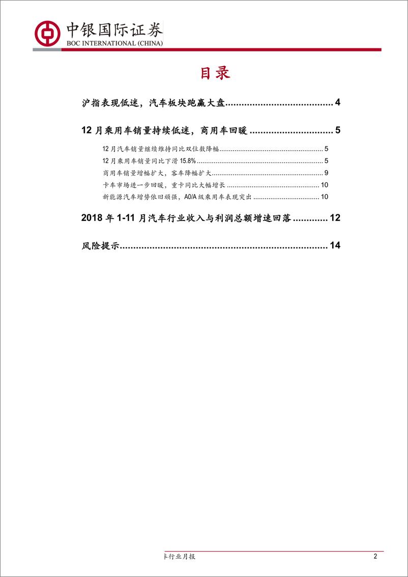 《汽车行业月报：12月乘用车持续低迷，2018年汽车销量现下滑-20190117-中银国际-16页》 - 第3页预览图