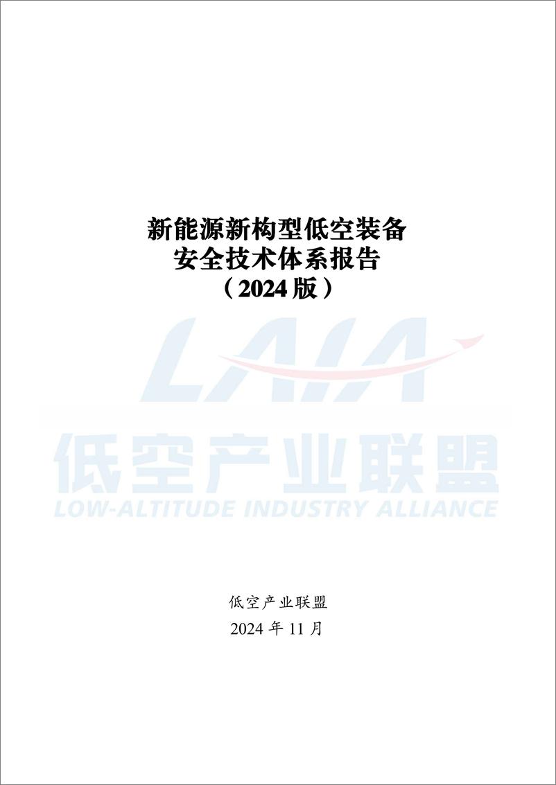 《新能源新构型低空装备安全技术体系报告_2024版_》 - 第1页预览图