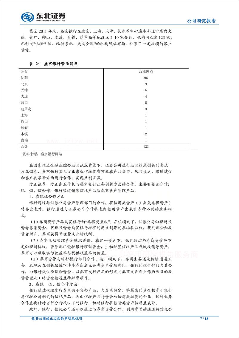 《公司研东北证赵新方正证券(601901)公司深度报告，信托、银行助腾20130204》 - 第7页预览图