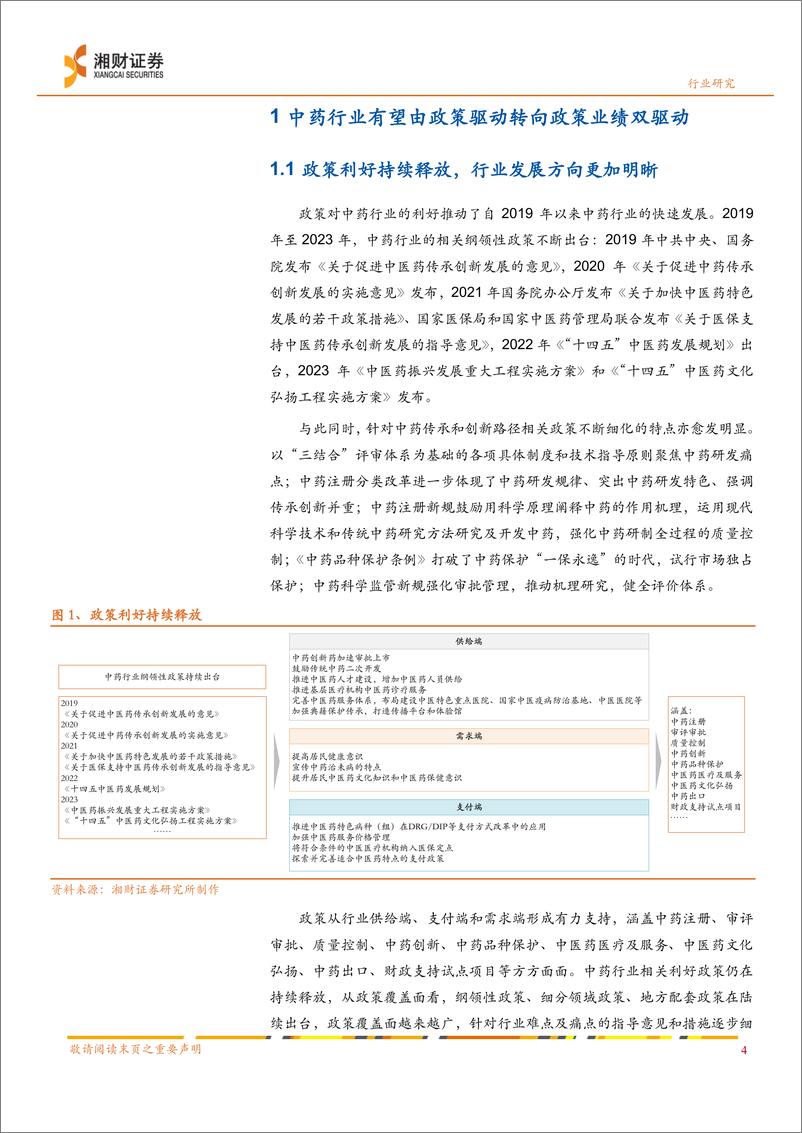 《中药行业2023年中期策略：“老”中药，“新”看点-20230626-湘财证券-30页》 - 第6页预览图