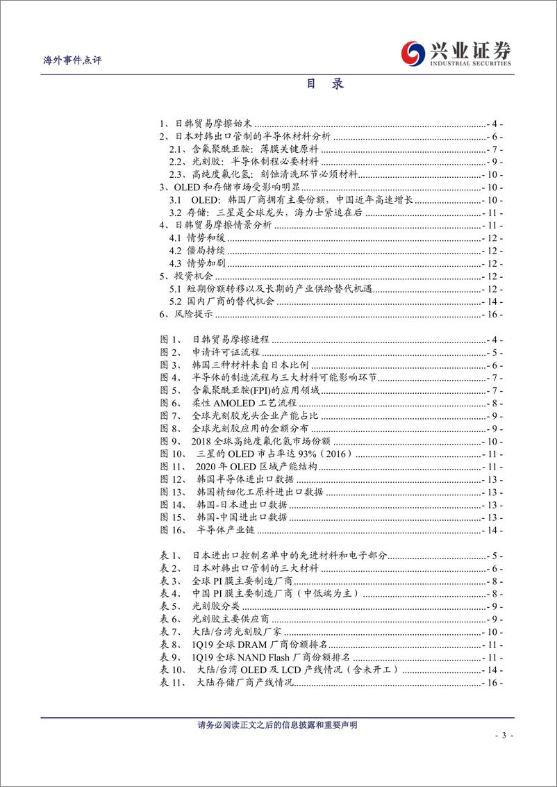 《TMT行业日韩贸易摩擦深度点评：产业链格局或将面临重构机遇-20190731-兴业证券-17页》 - 第4页预览图