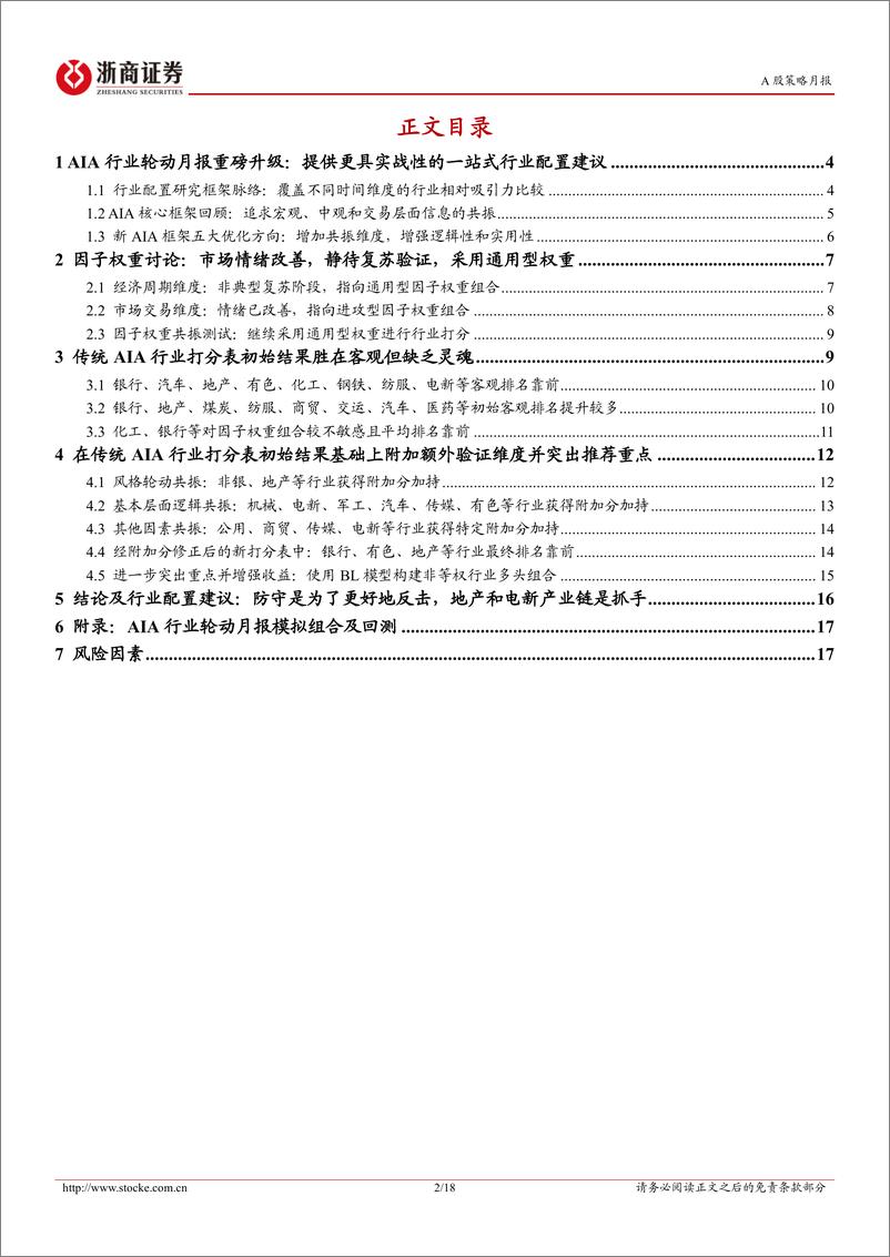 《新AIA行业配置策略月报(2024年12月)：防守与反击，地产与电新-241124-浙商证券-18页》 - 第2页预览图