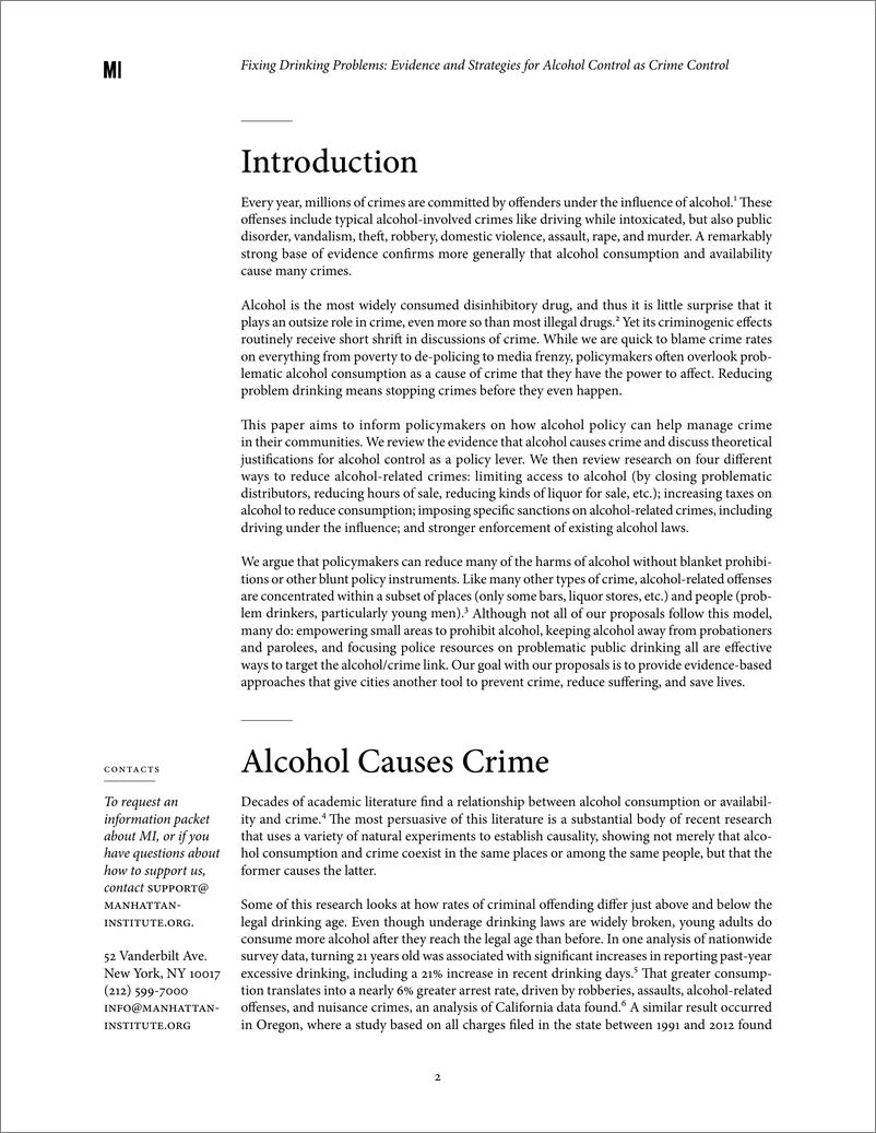 《曼哈顿政策研究所-解决饮酒问题：酒精控制作为犯罪控制的证据和策略（英）-2022.5-26页》 - 第3页预览图