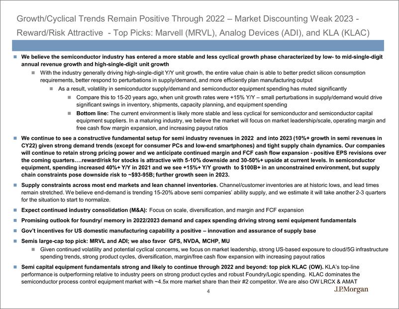 《J.P.摩根：半导体和半导体资本设备公司-英文》 - 第4页预览图