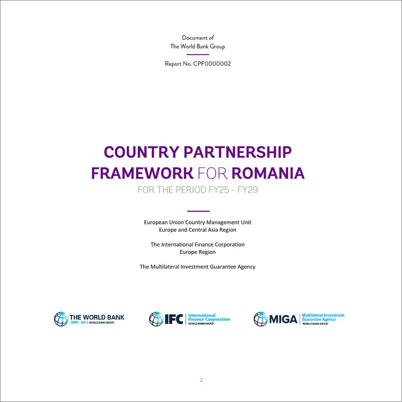 《世界银行-罗马尼亚——25财年至29财年国家伙伴关系框架（英）-125页》 - 第2页预览图
