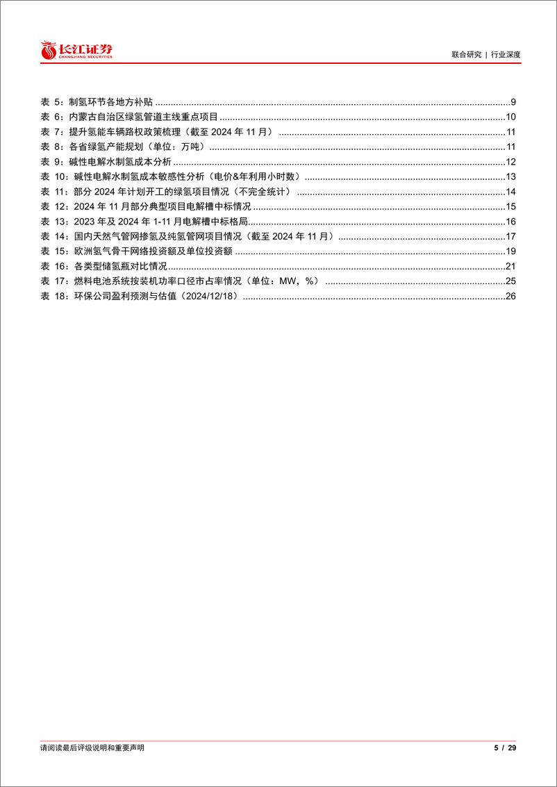 《氢能行业2025年投资策略：东方欲晓，产业化奇点临近-长江证券-241219-29页》 - 第5页预览图