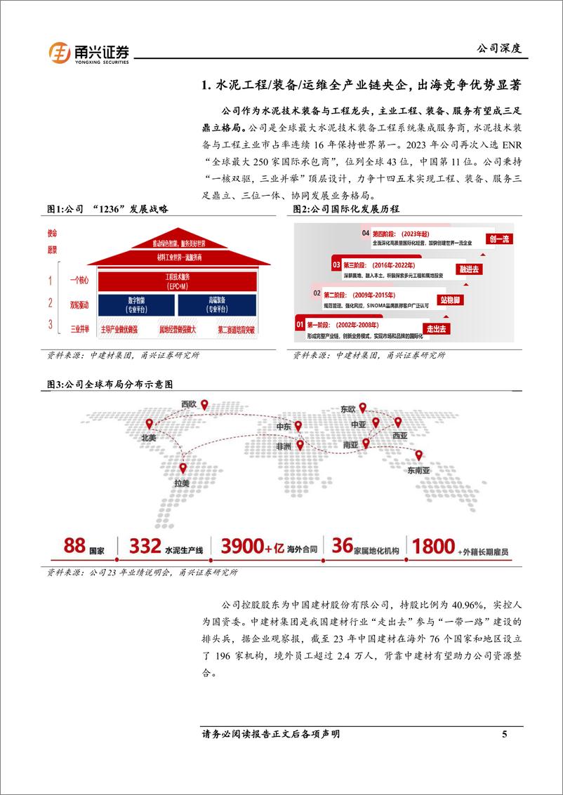 《甬兴证券-中材国际-600970-中材国际首次覆盖报告：全产业链完成整合，建筑出海龙头》 - 第5页预览图