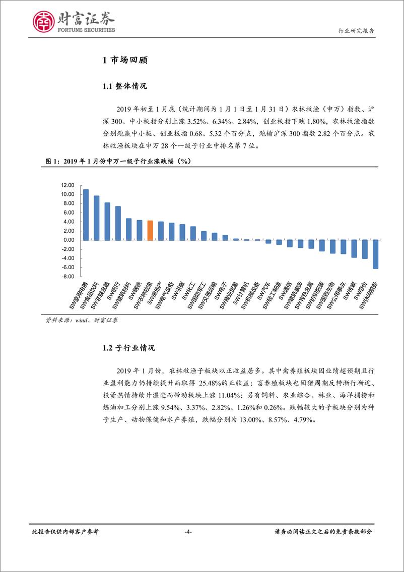 《农林牧渔行业月度报告：猪周期反转渐进，积极布局畜禽养殖板块-20190212-财富证券-15页》 - 第5页预览图