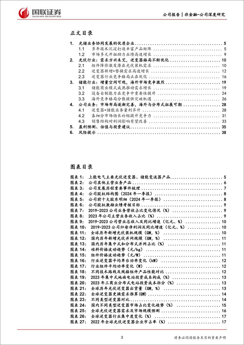 《上能电气(300827)大型光储优势稳固，产品市场多维布局助力再腾飞-240618-国联证券-40页》 - 第3页预览图