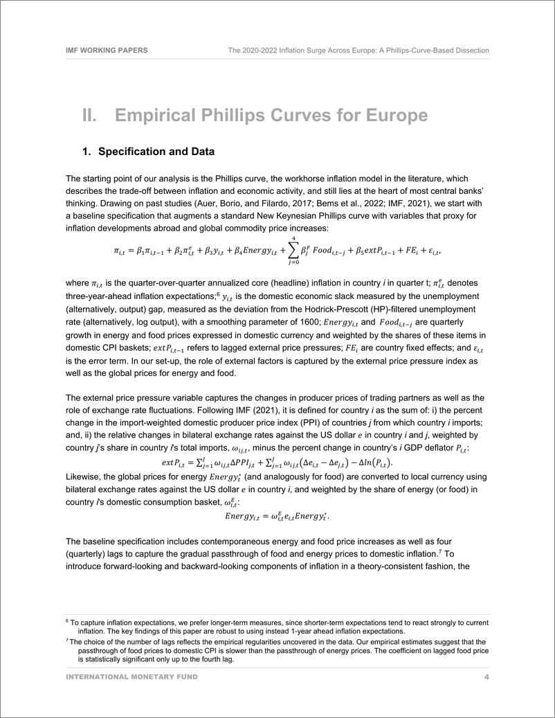 《IMF-2020-2022年欧洲通胀飙升：基于菲利普斯曲线的剖析（英）-2023.2-25页》 - 第7页预览图