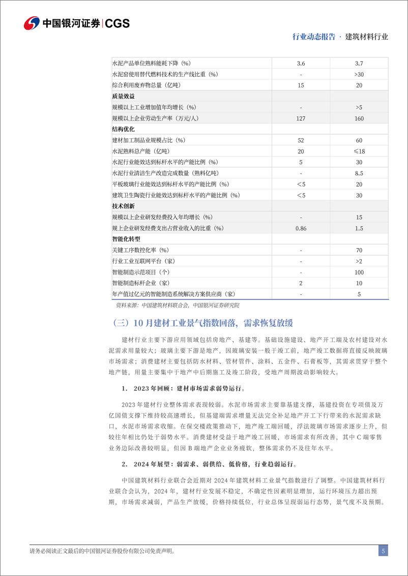 《建筑材料行业10月动态报告：三季报业绩承压，供给侧迎积极信号-241113-银河证券-23页》 - 第5页预览图