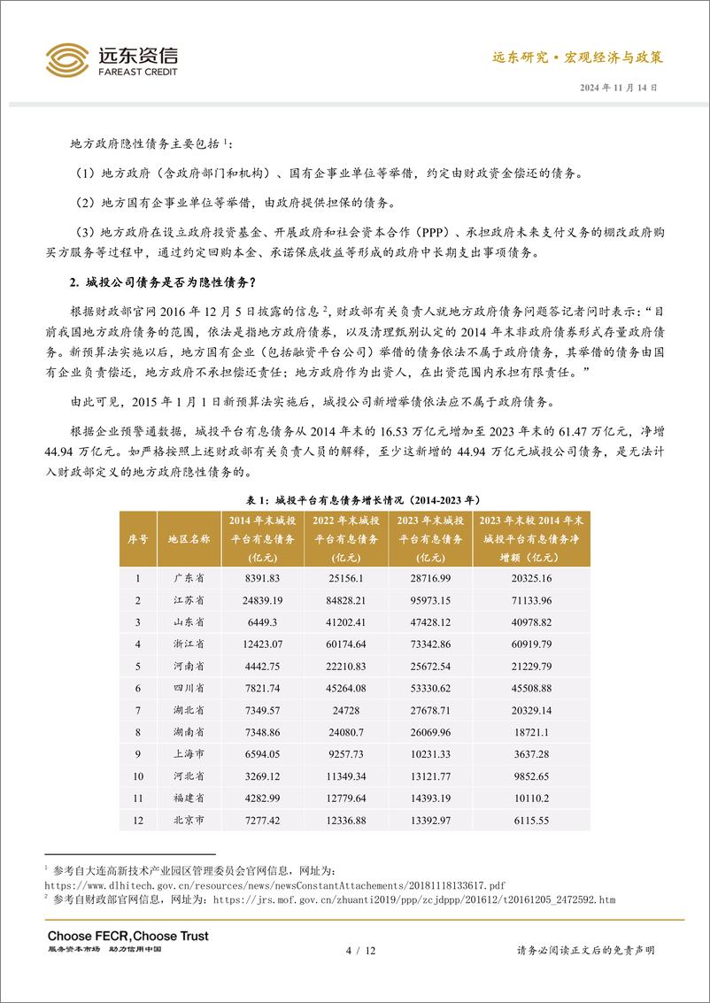 《全国人大常委会债务置换新闻发布会全面解读：统筹兼顾政策落地与预期管理-241114-远东资信-12页》 - 第4页预览图