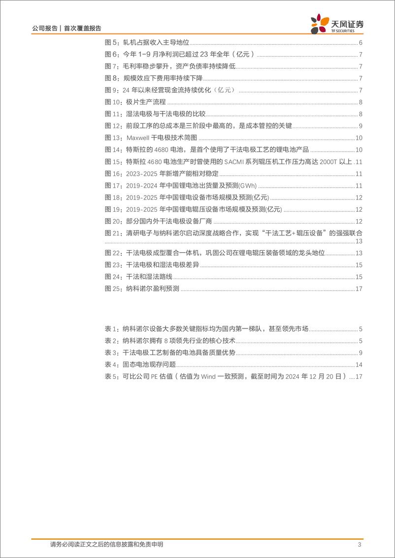 《纳科诺尔(832522)辊压机龙头顺应趋势，切入干法电极新领域-241221-天风证券-19页》 - 第3页预览图