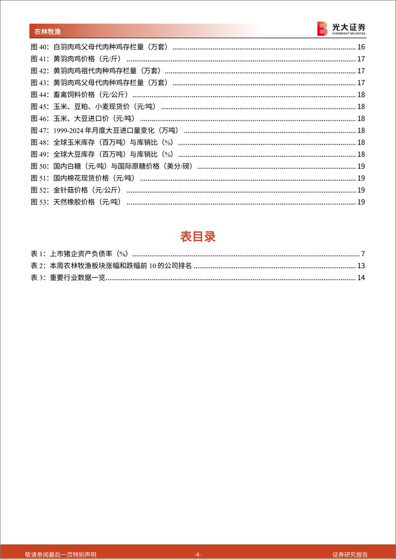 《农林牧渔行业周报暨2024中报总结：养殖板块盈利兑现，种植链条拐点可期-240902-光大证券-21页》 - 第4页预览图