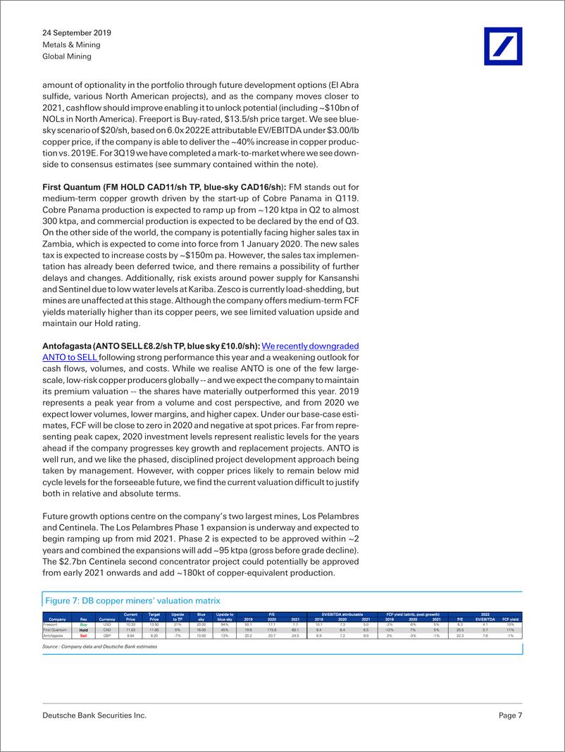 《德银-全球-金属与采矿业-全球采矿业策略：买入FCX，卖出ANTO-2019.9.24-37页》 - 第8页预览图