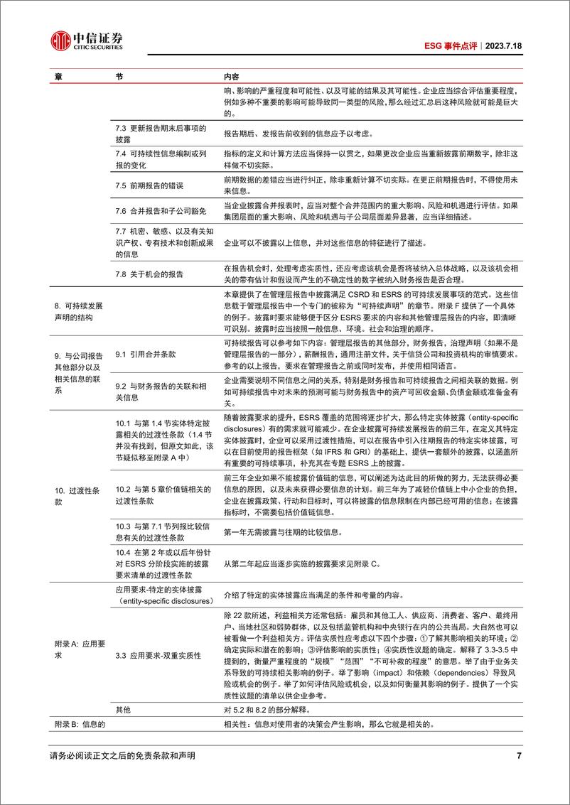 《ESG事件点评：欧盟可持续报告标准ESRS征求意见稿发布，要求降低但实质性仍强-20230718-中信证券-18页》 - 第8页预览图