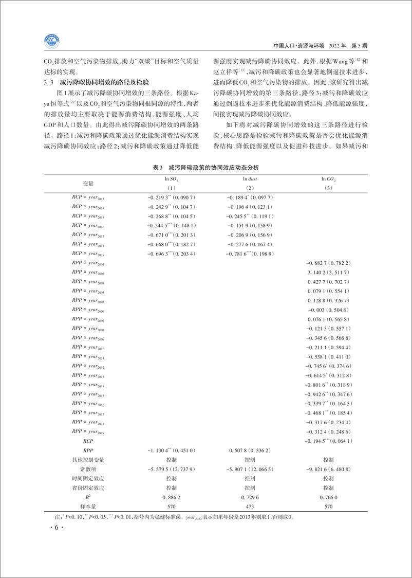 《减污降碳的协同效应分析及其路径探究》 - 第6页预览图