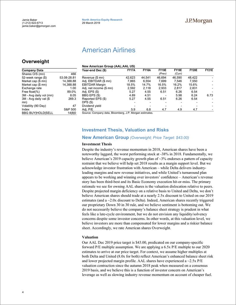 《J.P. 摩根-美股-航空行业-美国航空与航空租赁：上半年全线走软-2019.3.29-27页》 - 第5页预览图