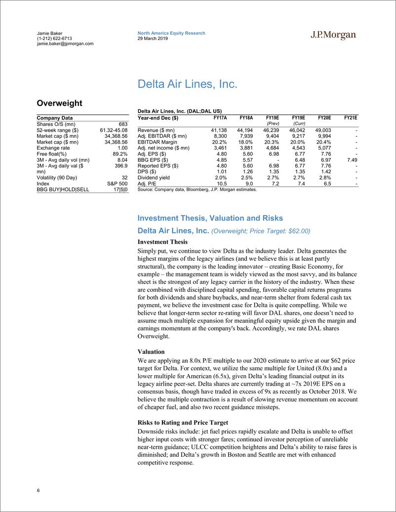 《J.P. 摩根-美股-航空行业-美国航空与航空租赁：上半年全线走软-2019.3.29-27页》 - 第7页预览图
