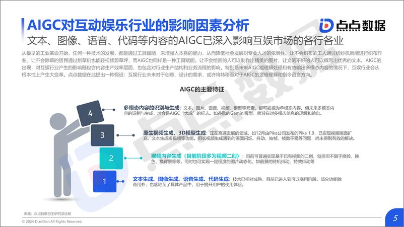 《2024年AIGC对互动娱乐行业影响趋势洞察-点点数据》 - 第5页预览图