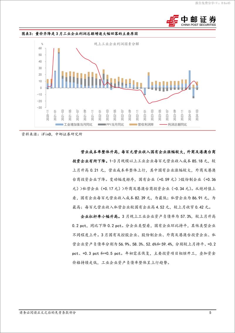 《3月工业企业利润解读：量价因素改善，4月或迎回升-240428-中邮证券-11页》 - 第5页预览图