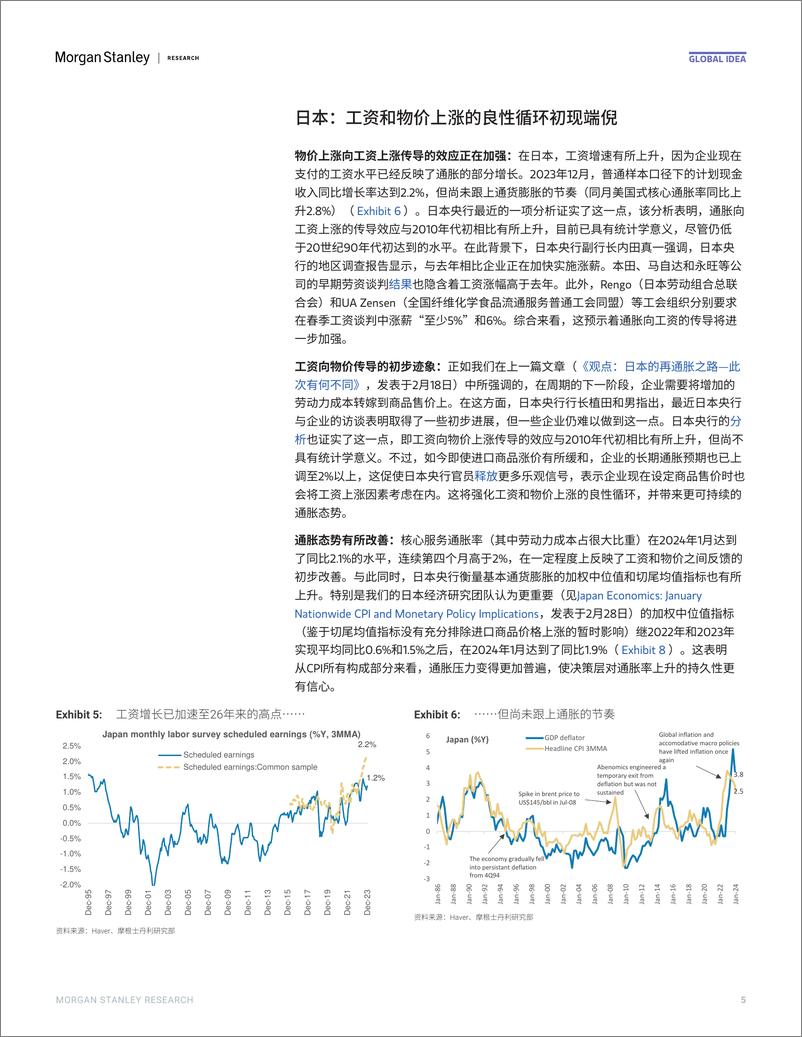 《Morgan Stanley Fixed-Asia Economics The Viewpoint 亚洲经济研究：观点 中国和日本——工资增长是关键-106920058》 - 第5页预览图