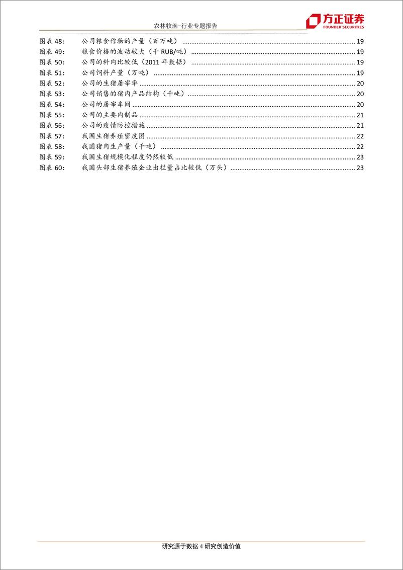 《农林牧渔行业专题报告：从俄罗斯头部企业看养殖行业的变迁-20191202-方正证券-25页》 - 第5页预览图