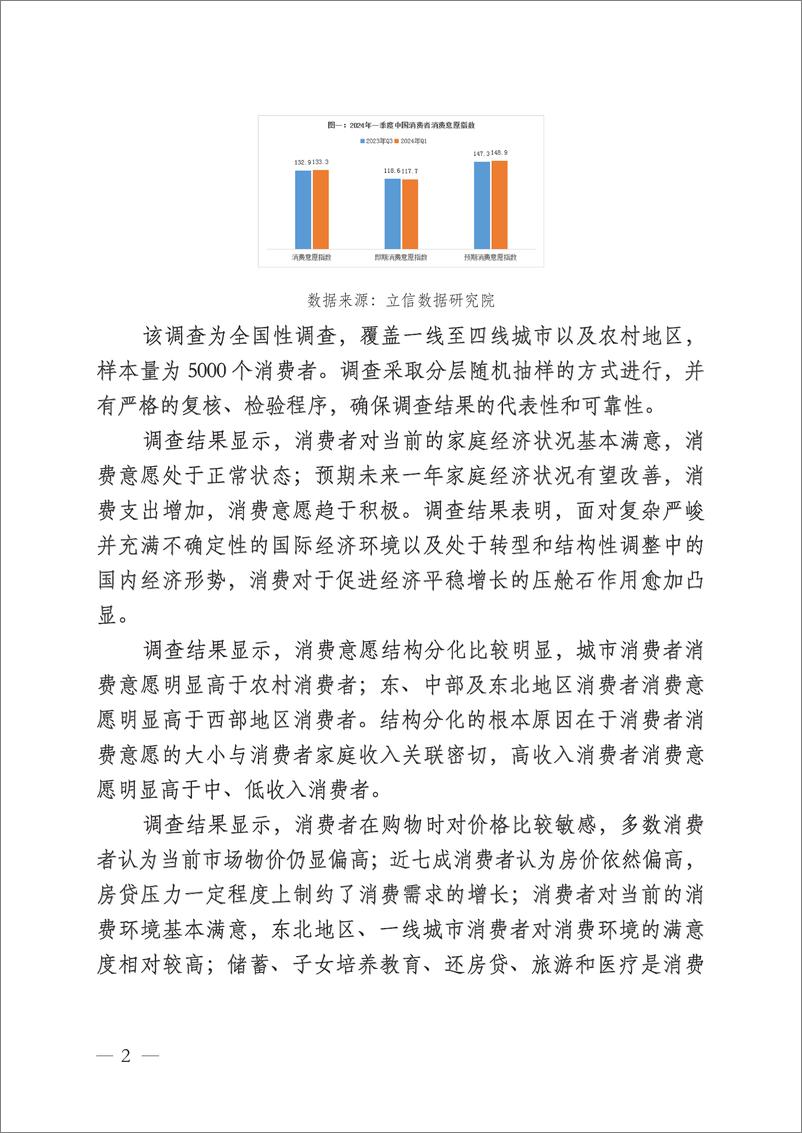 《2024年一季度中国消费者消费意愿调查报告-中国中小商业企业协会》 - 第2页预览图