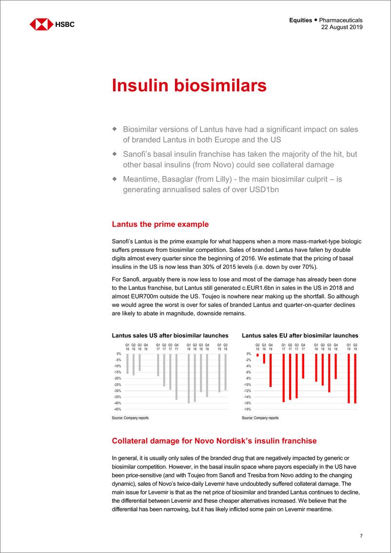 《汇丰银行-全球-制药行业-生物科技更新：2019-2023年累计销售风险超过4000亿美元-2019.8.22-29页》 - 第8页预览图
