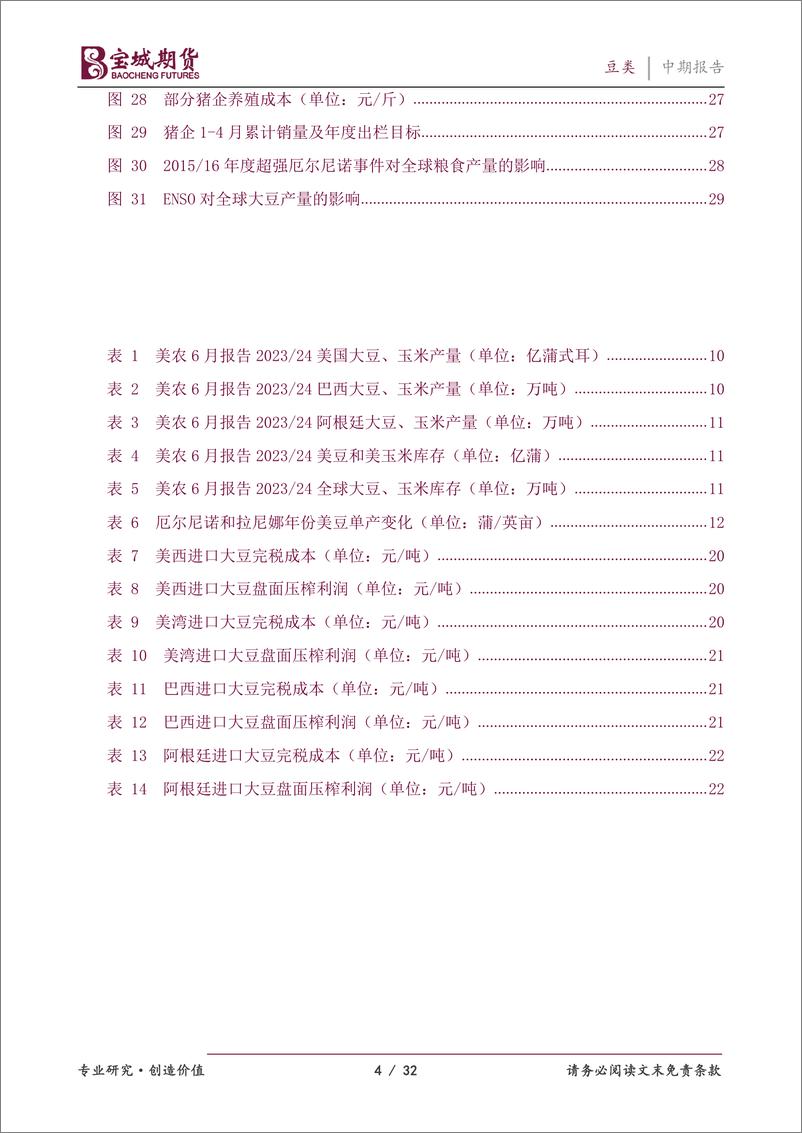 《2023年度中期投资策略报告：豆类，大豆供应趋向宽松，天气炒作空间有限-20230703-宝城期货-32页》 - 第5页预览图