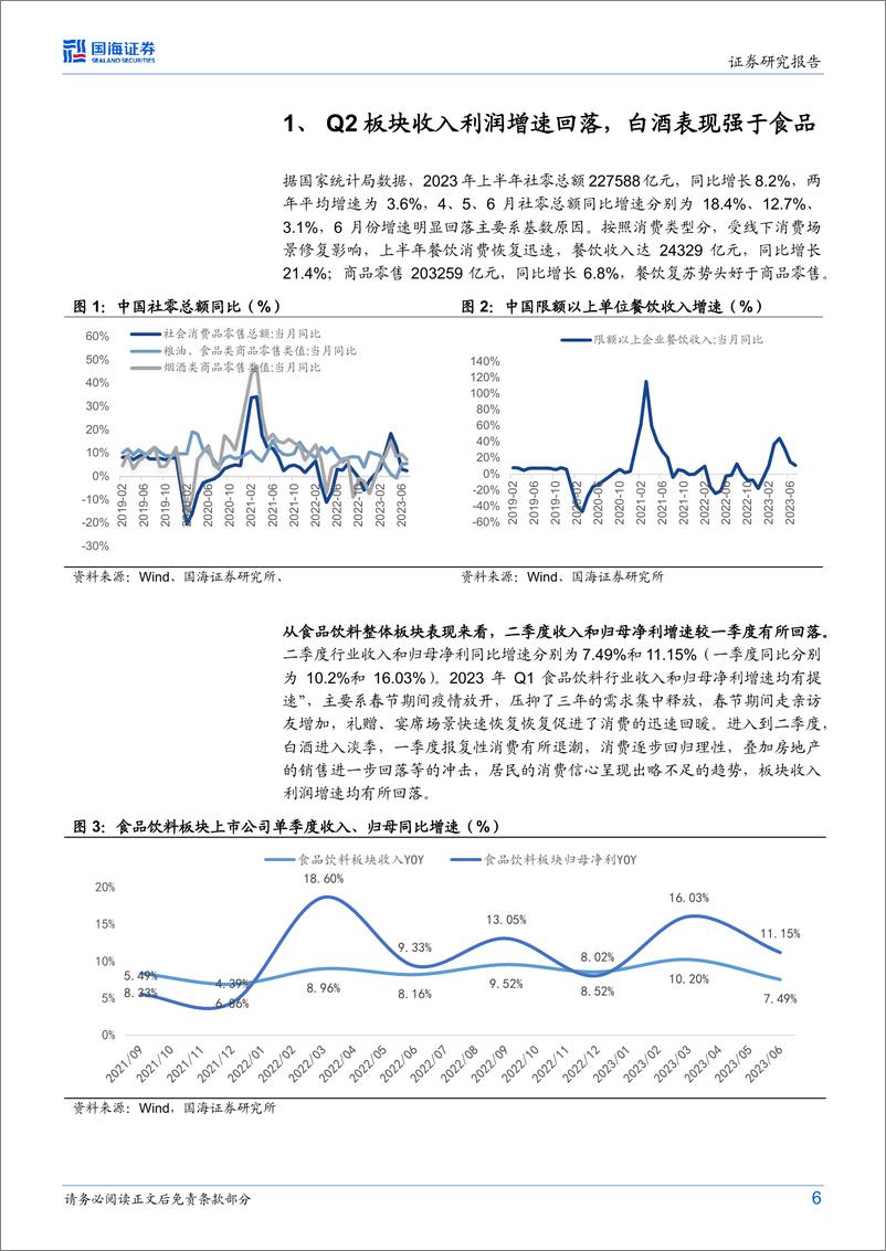 《食品饮料行业中报总结：白酒区域次高端全面起势，大众品复苏在途-20230909-国海证券-33页》 - 第7页预览图