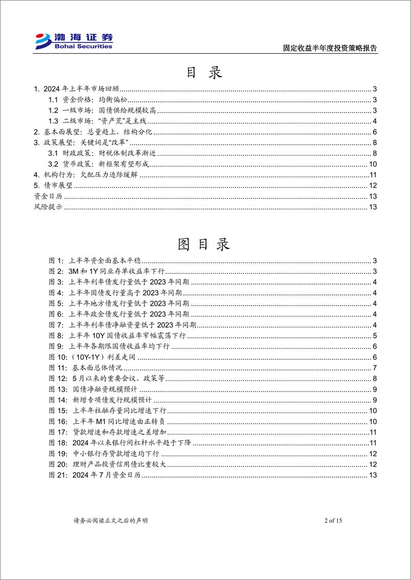 《利率债2024年半年度投资策略报告：低位寻机-240629-渤海证券-15页》 - 第2页预览图