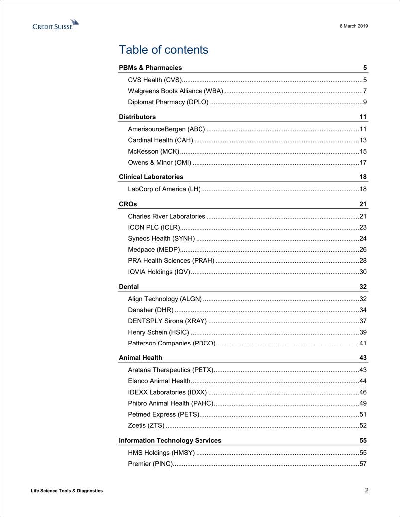 《瑞信-美股-医疗保健行业-生命科学与诊断：管理团队的首要问题-2019.3.8-64页》 - 第3页预览图