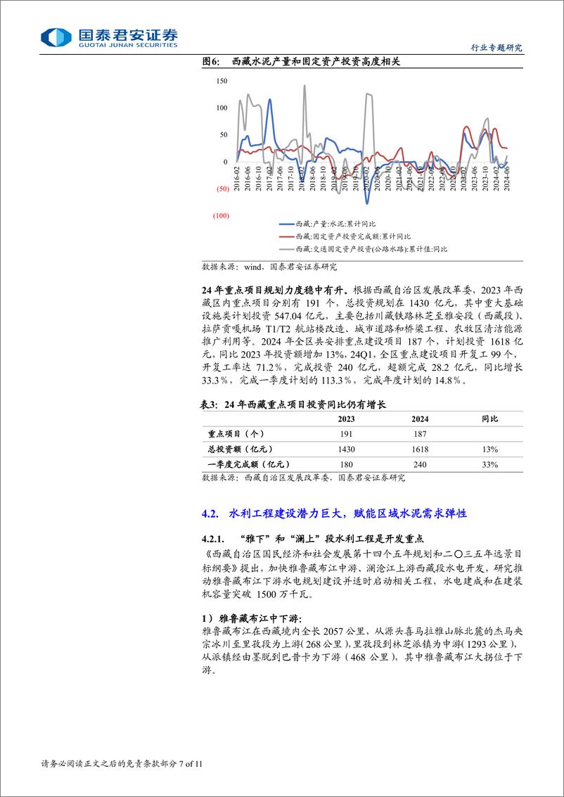 《水泥行业新时代研究专题之二：西藏水泥，供需傍水生，盈利尚可期-240813-国泰君安-11页》 - 第7页预览图